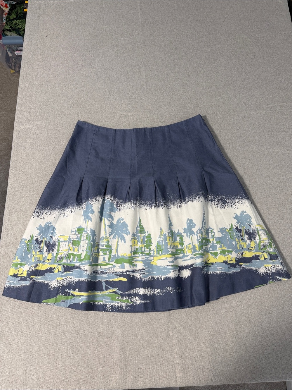 Old Navy  Blue A-Line Skirt with Coastal Print SZ4 - Picture 12 of 12